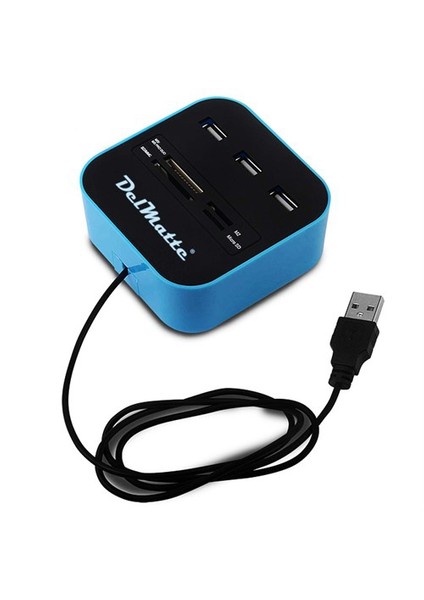 Delmatte 7 Girişli Kart Okuyucu Usb Çoğaltıcı