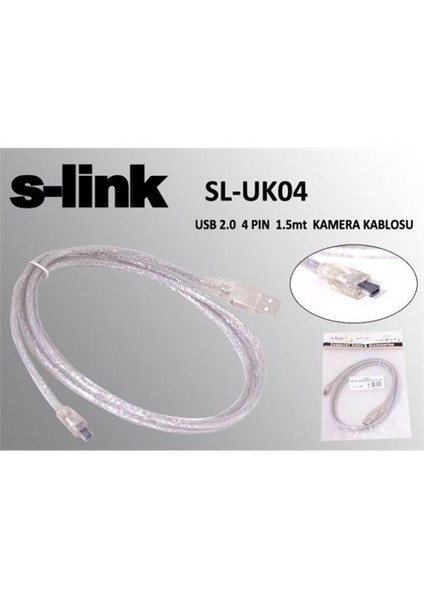 Sl-Uk4 S-Lınk 1.5 Metre Usb 2.0 4 Pin Kamera Kablosu