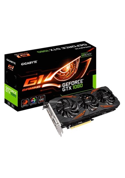 G1 Gaming Nvidia GeForce GTX 1080 8GB 256Bit GDDR5X (DX12) PCI-E 3.0 Ekran Kartı (GV-N1080G1 Gaming-8GD)