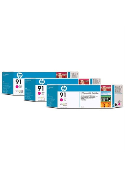 C9484a (91) 3 Lu Paket 775-Ml Kırmızı Murekkep Kartusları