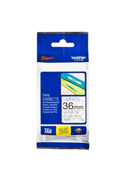 Tze-161 Şeffaf Üstüne Siyah Lamınant 36Mm