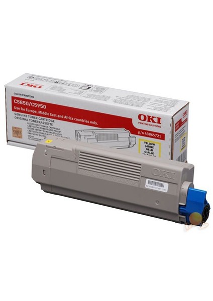43865741 6000 Sayfa Kapasiteli Sarı Toner