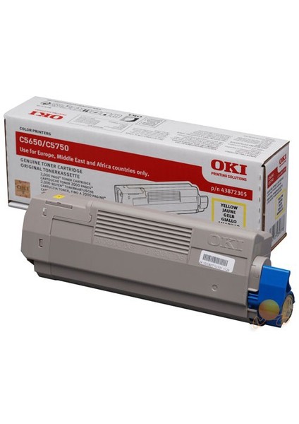 43872321 2000 Sayfa Kapasiteli Sarı Toner