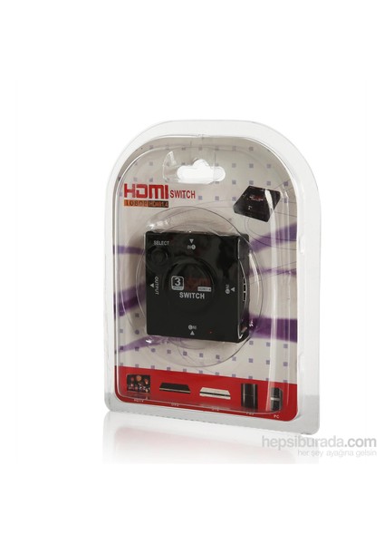 2K 1440P 3 Port Hdmı Switch 1.4V 3D Full Hd 1080P 3 Giriş 1 Çıkış (Dk301)