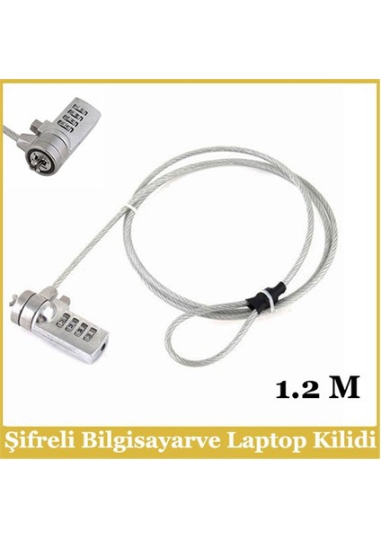 Şifreli Bilgisayar Ve Laptop Kilidi - 1,2M