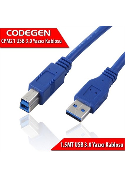 USB 3.0 Yazıcı Kablosu 1.5mt (CPM21)