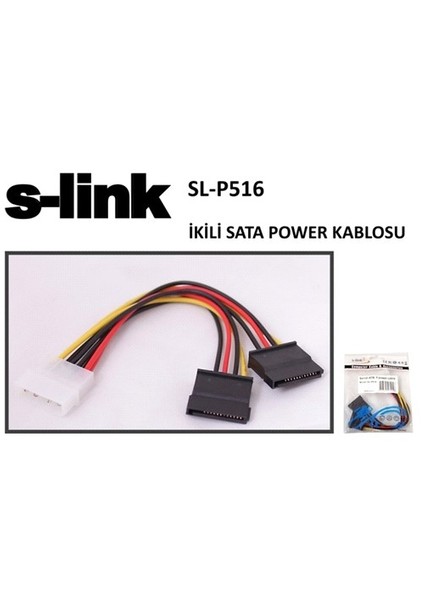 Sl-P516 İkili Sata Power Kablo