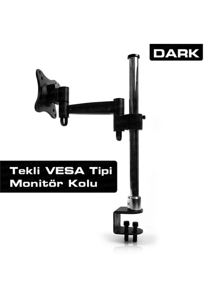 1 Monitör Destekli Masa Tipi Ekonomik VESA Mount 13"-23" LCD Monitör Kolu (DK-AC-VM10)