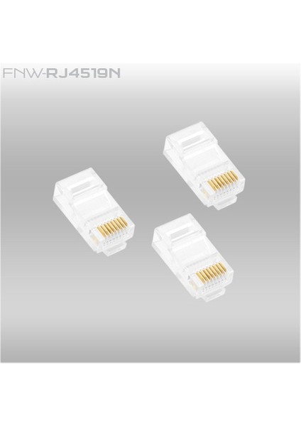 FNW-RJ4519N RJ-45 Altın Uçlu UTP Konnektör 100'lü Paket