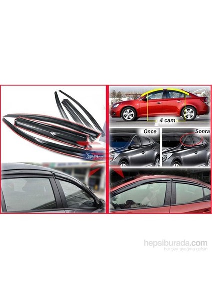 MUGEN MODEL RENAULT MEGANE 2 Kasa SEDAN Ön-Arka Rüzgarlık Seti 42c025