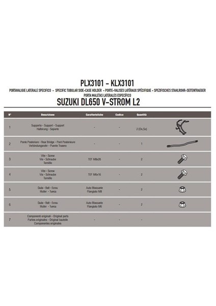 Gıvı Plx3101 Suzukı Dl 650 V-Strom (11-15) Yan Çanta Tasıyıcı fiyatları