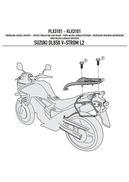 Gıvı Plx3101 Suzukı Dl 650 V-Strom (11-15) Yan Çanta Tasıyıcı indirimleri