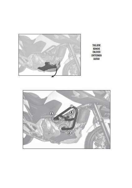 Gıvı Tn1111 Honda Nc 700 X-S Nc 750 X-S - Nc 750 X-S Dct (12-16) Koruma Demırı modelleri