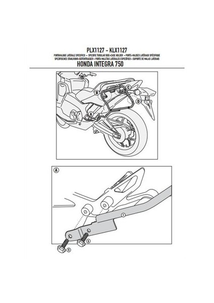Gıvı Plx1127 Honda Integra 750 (14-15) Yan Çanta Tasıyıcı modelleri