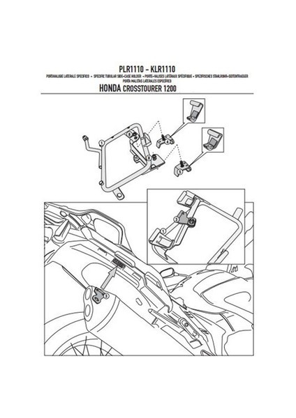 Gıvı Plxr1110 Honda Vfr 1200X Crosstourer (12-15) Yan Çanta Tasıyıcı modelleri