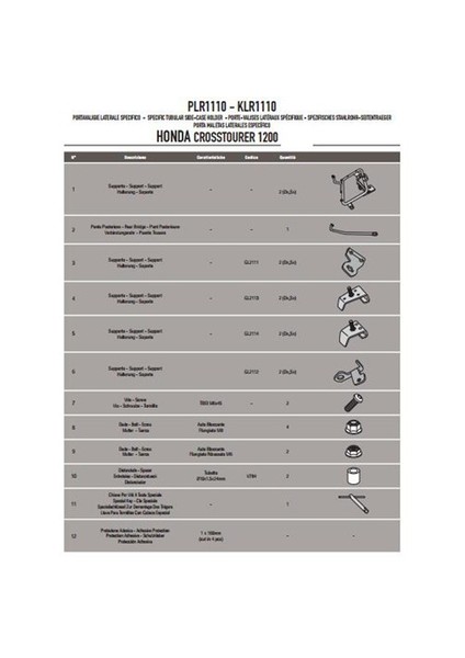 Gıvı Plxr1110 Honda Vfr 1200X Crosstourer (12-15) Yan Çanta Tasıyıcı fırsatları
