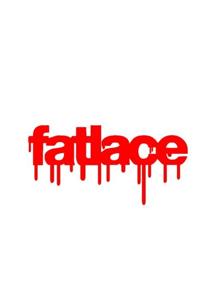 " fatlace " Kırmızı Sticker 14x7cm