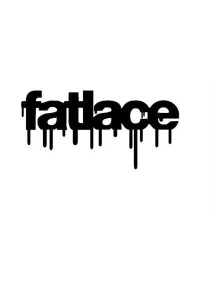 " fatlace " Siyah Sticker 14x7cm