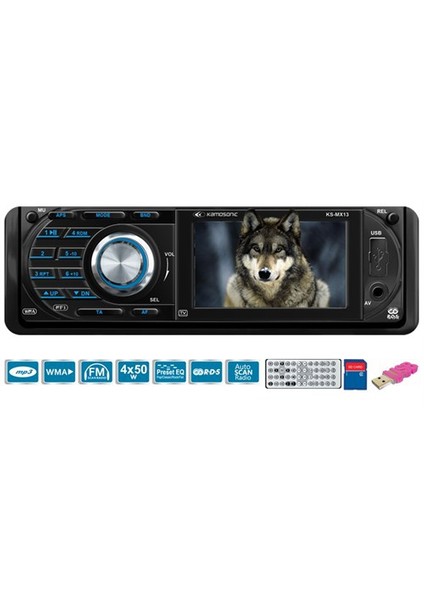 KS-MX13 3'' TFT Ekran-TV-SD-USB-DIVX-MP3 Çalar