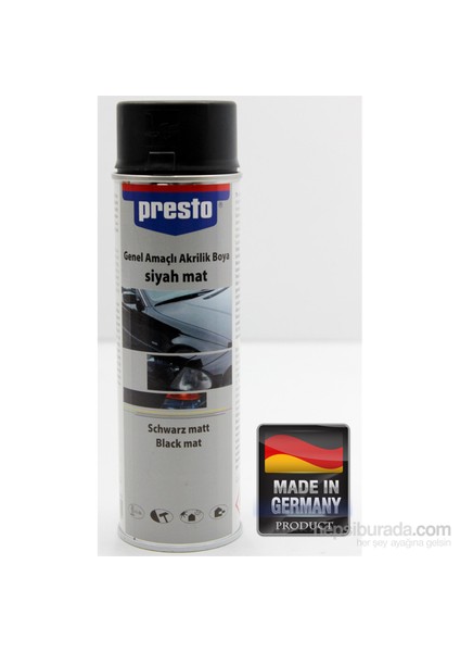 Mat Siyah 400 ml Sprey Boya 425211