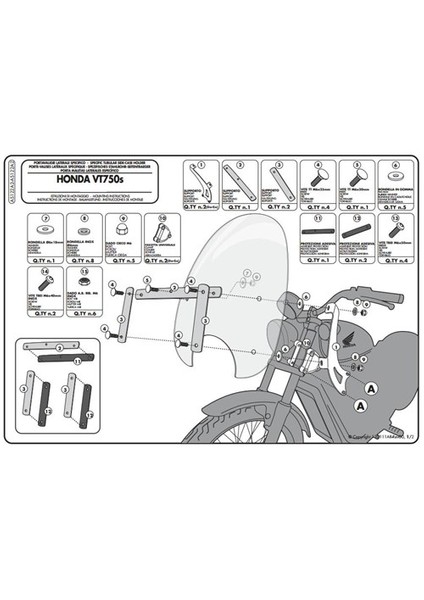 As122a2 Honda Vt 750 S (10-15) Rüzgar Sıperlık Baglantısı