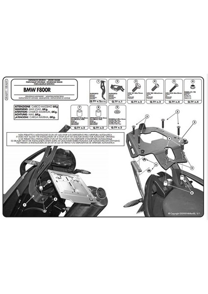 Kr691 Bmw F 800 R (09-14) Arka Çanta Tasıyıcı fiyatları