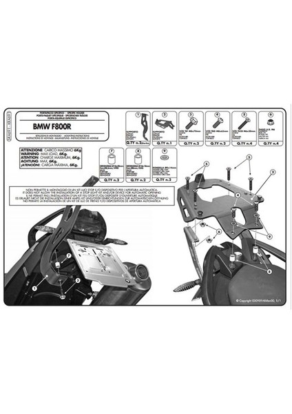 Kr691 Bmw F 800 R (09-14) Arka Çanta Tasıyıcı modelleri