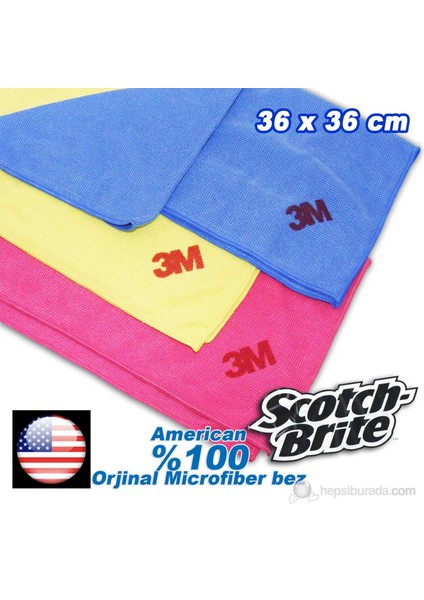 3M Araç ve Genel Amaçlı Mikrofiber Bez 3 Lü Süper Eko Paket(11759)