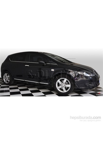 S-Dizayn Seat Leon 2006-2012 Arası Kapı Koruma Çıtası Krom P.Çelik + Abs Plastik 8 Prç.