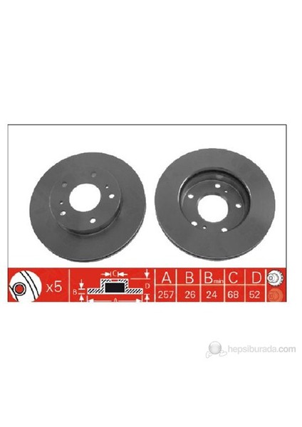 - Nissan Vanette 1995 Arası Fren Diski Ön