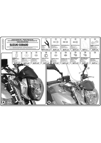 A167a Suzukı Gsr 600 (06-07) Rüzgar Sıperlık Baglantısı