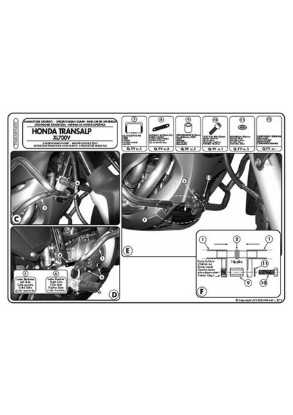 Kn455 Honda Xl 700V Transalp (08-13) Koruma Demırı modelleri