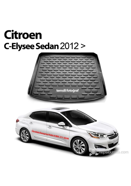 Citroen C-Elysee Sedan Bagaj Havuzu Paspası 2012-> Sonrası