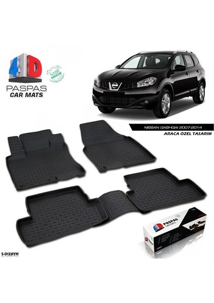 S-Dizayn NISSAN Qashqai 4D Havuzlu Paspas A+Kalite