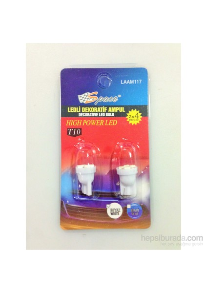 Dekoratif Led Ampul T10-(2X4 Smd Led)Byz 12V Laam117112