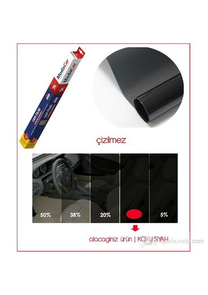 KOYU SİYAH Cam Filmi (6 mt x 50 cm - 3 Metrekare )