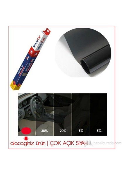 Çizilmez LIGHT BLACK Cam Filmi 6 Mt x 50 cm