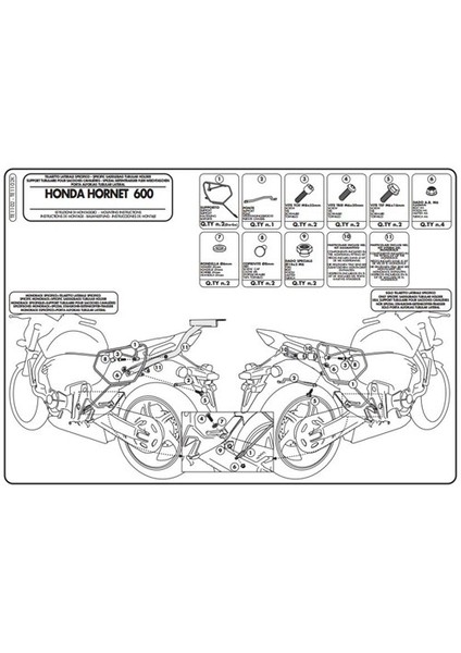 Gıvı Te1102 Honda Hornet 600 (11-13) - Cbr 600 F (11-13) Yan Kumas Çanta Tasıyıcı fiyatları