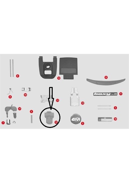 Gıvı Z315 Çanta Tabla Dügmesı E300-E30-E280-E33