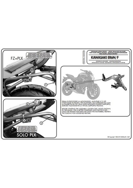 Gıvı Plx4104 Kawasakı Er-6N - Er-6F 650 (12-15) Yan Çanta Tasıyıcı modelleri