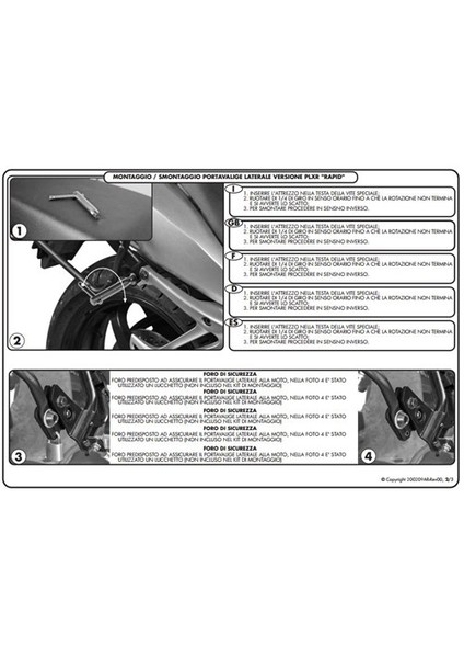 Gıvı Plxr364 Yamaha Xj6 Dıversıon (09-15) Yan Çanta Tasıyıcı