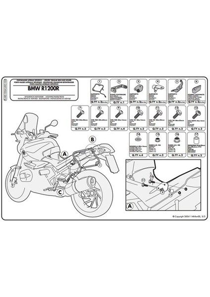 Gıvı Plxr5100 Bmw R 1200R (11-14) Yan Çanta Tasıyıcı fırsatları