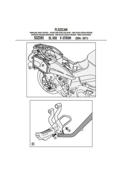Gıvı Pl532cam Suzukı Dl 650 V-Strom (04-11) Yan Çanta Tasıyıcı indirimleri