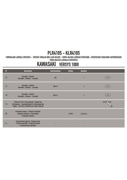 Gıvı Plr4105 Kawasakı Versys 1000 (12-14) Yan Çanta Tasıyıcı