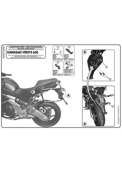 Gıvı Plr450 Kawasakı Versys 650 (10-14) Yan Çanta Tasıyıcı fırsatları