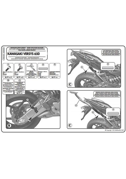 Gıvı Plr450 Kawasakı Versys 650 (10-14) Yan Çanta Tasıyıcı indirimleri