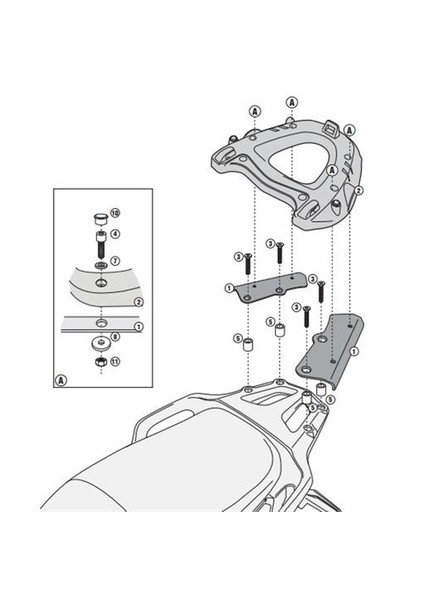 Kr1110 Honda Vfr 1200X Crosstourer (12-15) Arka Çanta Tasıyıcı indirimleri