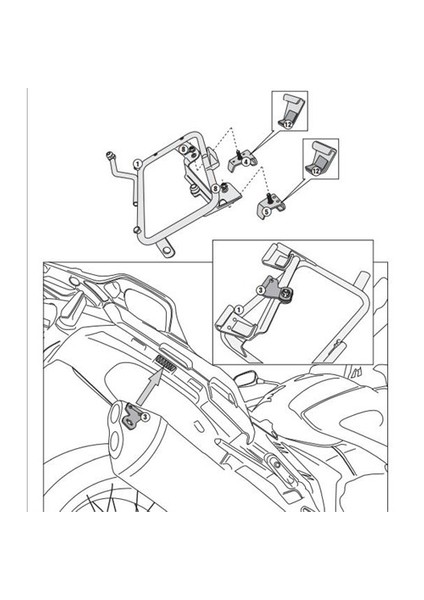 Klxr1110 Honda Vfr 1200X Crosstourer (12-15) Yan Çanta Tasıyıcı indirimleri