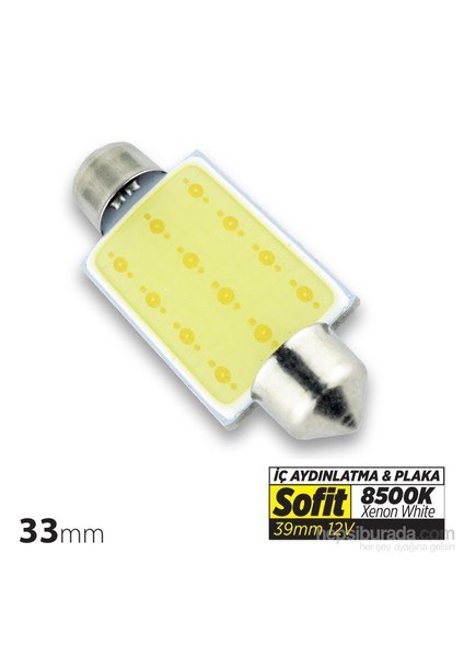 Plaka Ve Aydınlatma Led Ampül 8500K 39 mm