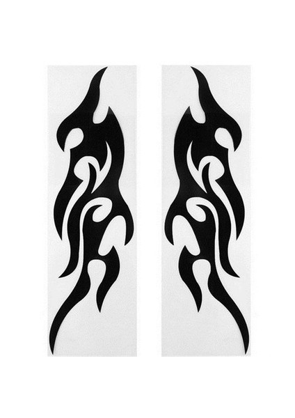 Alev Desenli Araba Tampon Yapıştırması Sticker